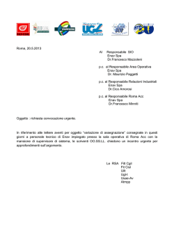 Lettera Sio - Ugl Controllo Traffico Aereo