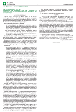 Approvazione del Programma 2014 per il contrasto, la