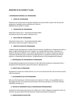 MAESTRO DI SCI ALPINO 2&deg; livello - Corsi per aspiranti maestri di