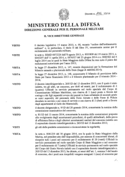 Ruolo Speciale Marina graduatoria Commissariato