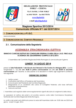 ASSEMBLEA STRAORDINARIA ELETTIVA