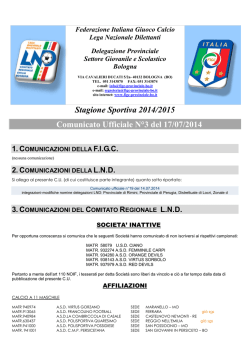 Federazione Italiana Giuoco Calcio - FIGC Delegazione Provinciale