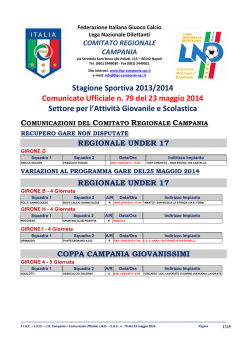 C.U. n. 79 L.N.D.-S.G.S. del 23.05.2014