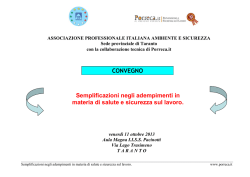 Slide su novit&agrave; sicurezza decreto