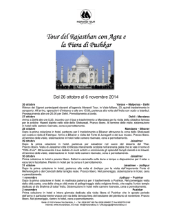 Tour del Rajasthan con Agra e Tour del Rajasthan