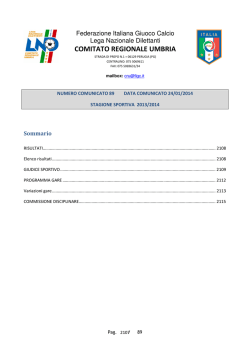 GARE DEL CAMPIONATO Regionale Juniores A1