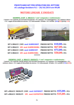 Listino Prezzi e Promozioni - DISAF cancelli automatici