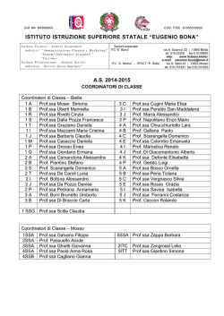 Coordinatori di Classe