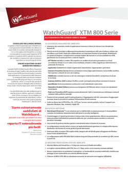 WatchGuard® XTM 800 Serie - WatchGuard Technologies