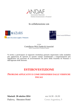 ESTEROVESTIZIONE