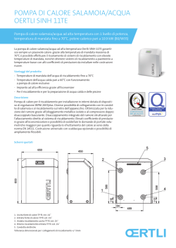 PomPa di calore salamoia/acqua oerTli siNH 11Te