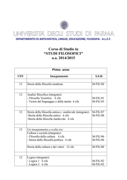 Piano degli studi 2014/15