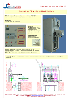 Insaccatrice T E V 25 a turbina fluidificata