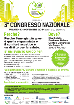 3° congresso nazionale milano 13 novembre 2014
