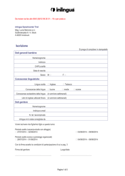 Iscrizione - inlingua Tirol