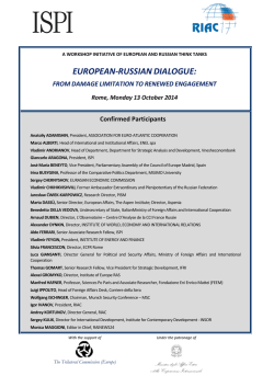 EUROPEAN-RUSSIANDIALOGUE:
