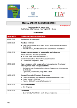 ITALIA-AFRICA BUSINESS FORUM