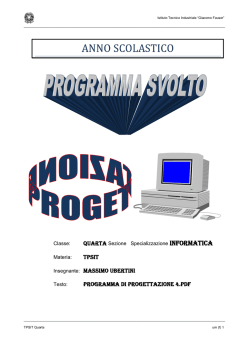 Programma svolto quarta