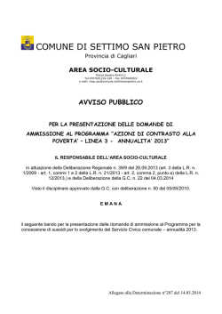AVVISO PUBBLICO - Comune di Settimo San Pietro