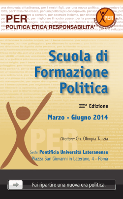 Programma - Pontificia Universit&agrave; Lateranense
