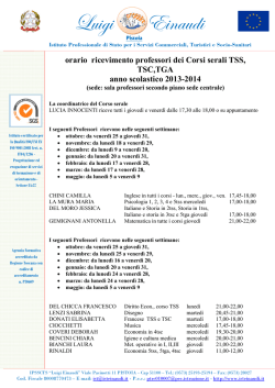 Ricevimento serale 13/14 - Istituto Professionale di Stato Servizi