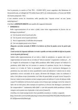 Test per il TFA &ndash; CLASSE A072. Lettera aperta su