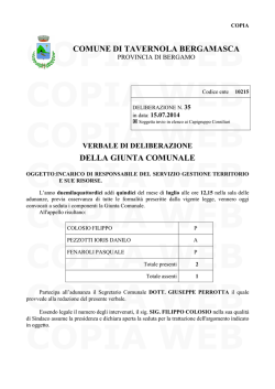 eliberazione di Giunta Comunale n. 35 del 15.07.2014