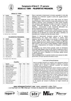 match program del 15/11 - Unione Sportiva Torri