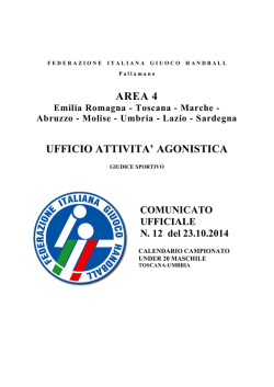 Comunicato n. 12 del 23\10\2014