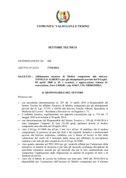 Download "Testo di Determinazione 2014 - Atto 193"