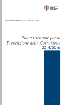 Piano triennale per la Prevenzione della Corruzione 2014/2016