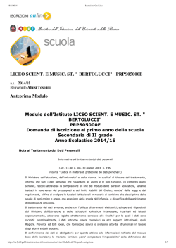 clicca qui - Liceo Attilio Bertolucci