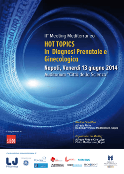 HOT TOPICS in Diagnosi Prenatale e Ginecologica