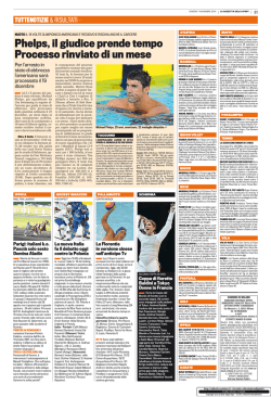 Phelps, il giudice prende tempo Processo rinviato di un