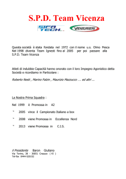 s.p.d. team vicenza sifatech venturieri