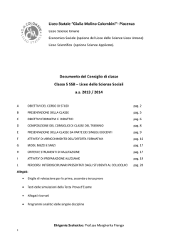 Documento del Consiglio di classe