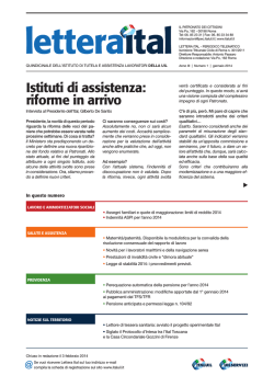 Istituti di assistenza: riforme in arrivo