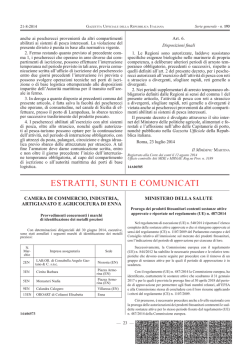 ESTRATTI, SUNTI E COMUNICATI