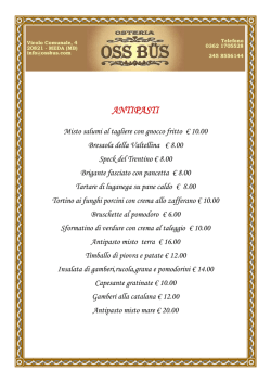 Men&ugrave; alla carta