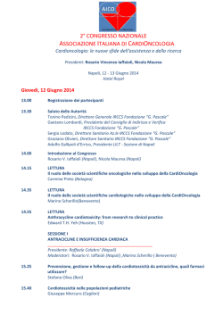 Programma - Societ&agrave; Italiana di Cardiologia