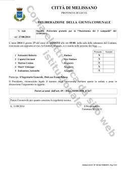 File: Atto allegato - Comune di Melissano