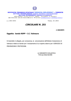 251 bando esperto esterno RSPP Istituto Valmaura