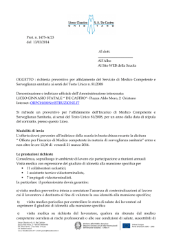 Rich. preventivo medico competente ALBO