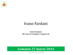 La cogenerazione e il ruolo delle ESCO (Energy