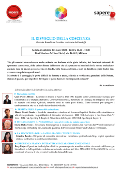 IL RISVEGLIO DELLA COSCIENZA