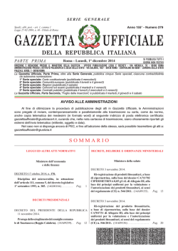 GAZZETTA UFFICIALE