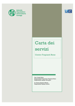 Carta dei servizi - Azienda Ospedaliera Careggi