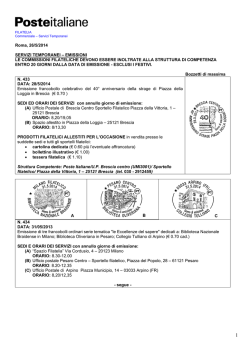 Roma, 26/5/2014 SERVIZI TEMPORANEI &ndash; EMISSIONI LE