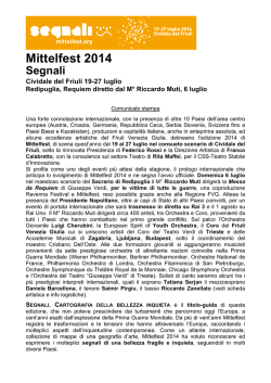 presentata oggi in conferenza stampa a milano la 23.ma