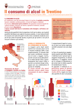 Il consumo di alcol in Trentino